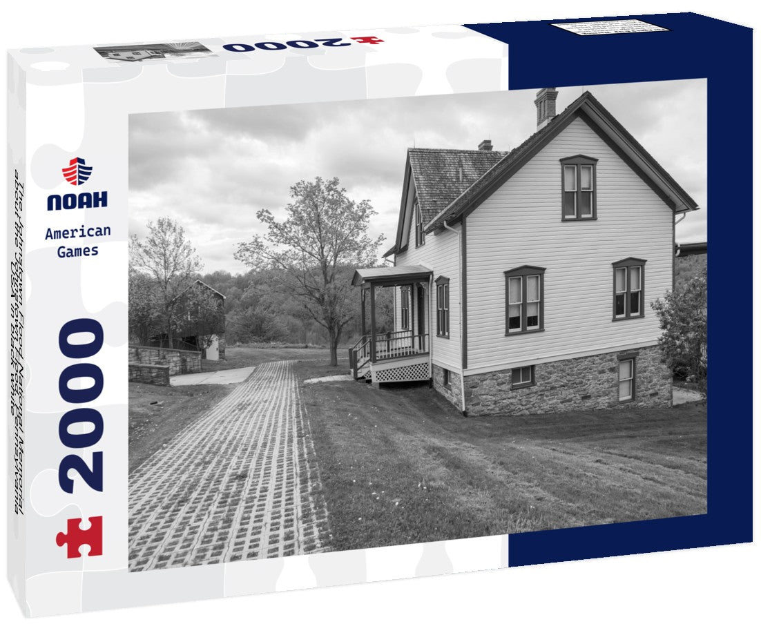 Noah Jigsaw Puzzle The Johnstown Flood National Memorial about the Johnstown Flood, Pennsylvania, USA in black white 2000 pieces