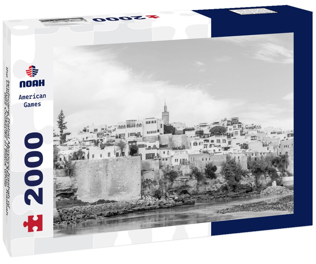 Noah Jigsaw Puzzle landscape Rabat Morocco Kasbah of the Udayas_Paysage Rabat Maroc Kasbah des Oudayas in black white 2000 pieces