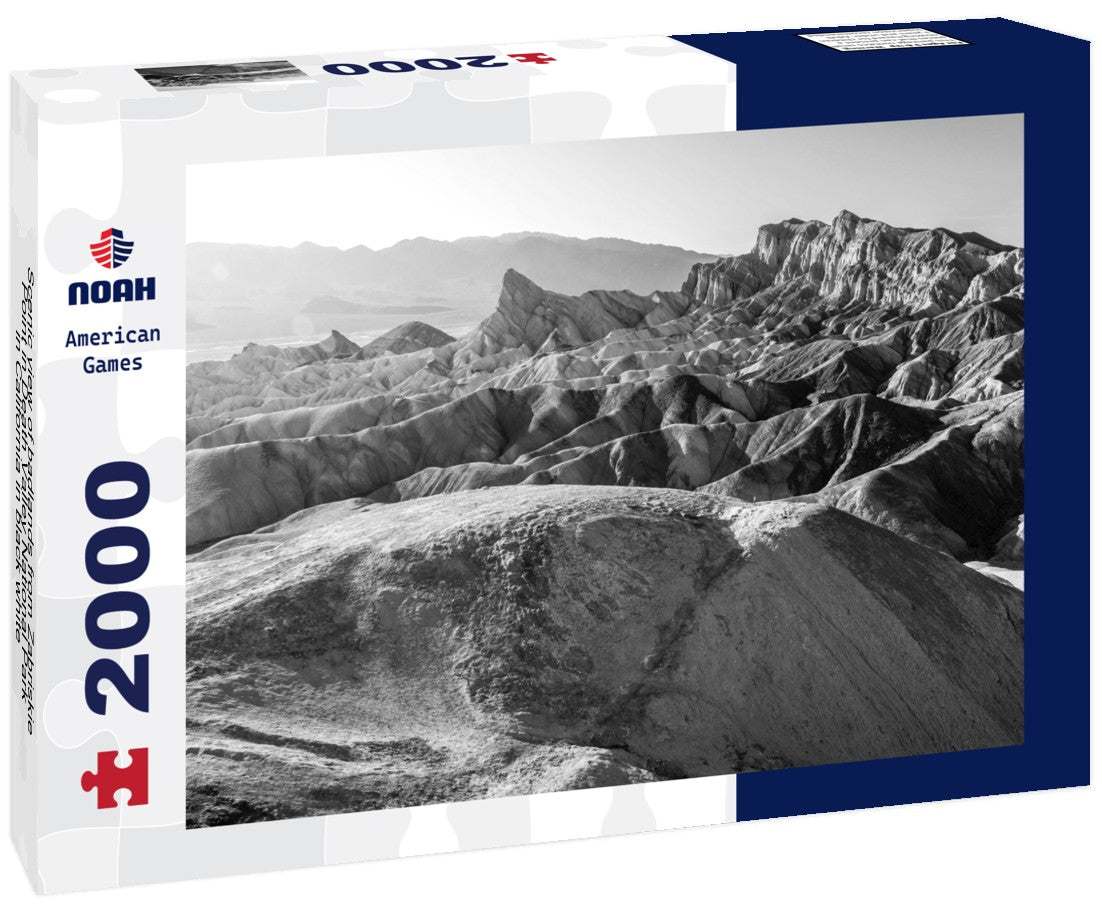 Noah Jigsaw Puzzle Scenic view of badlands from Zabriskie Point in Death Valley National Park in California in black white 2000 pieces