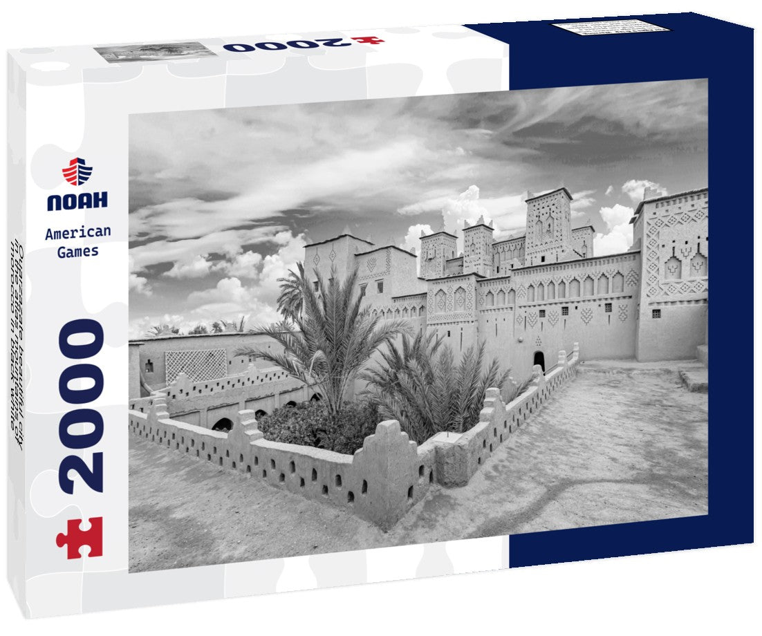 Noah Jigsaw Puzzle Ouarzazate beautiful city in the atlas mountains of morocco in black white 2000 pieces