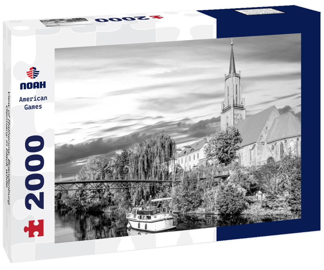 Noah Jigsaw Puzzle View of Rathenow, Brandenburg, Germany in black white 2000 pieces