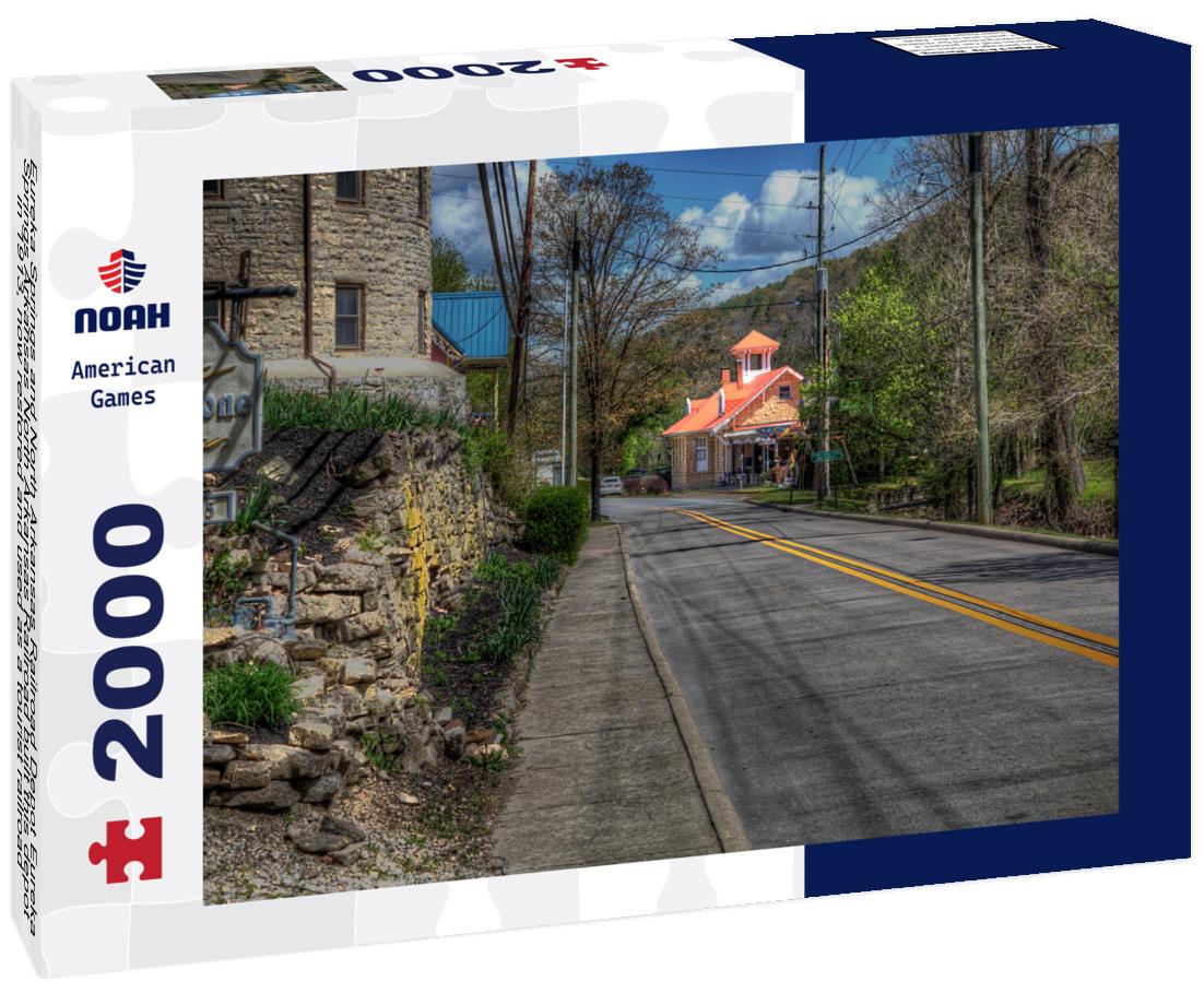 Noah Jigsaw Puzzle Eureka Springs and North Arkansas Railroad Depot Eureka Springs Arkansas North Arkansas Railroad built this depot in 1913, now restored and used as a tourist railroad 2000 pieces