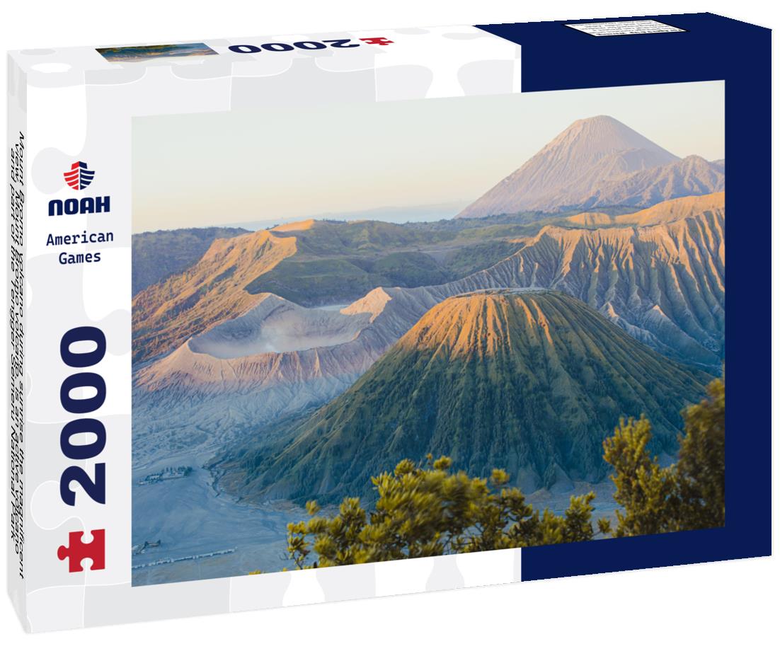 Noah Jigsaw Puzzle Mount Bromo volcano during sunrise the magnificent view. Mount Bromo volcano, is an active volcano and part of the Tengger Semeru National Park, East Java, Indonesia 2000 pieces