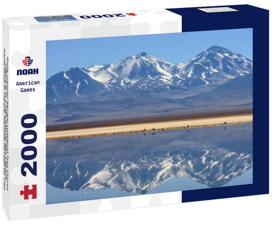 Noah Jigsaw Puzzle Snow covered Nevado (volcano) Tres Cruces reflecting in a high-altitude lake Laguna Santa Rosa in Parque Nacional Nevado de Tres Cruces, Chile Andes, Atacama desert 2000 pieces
