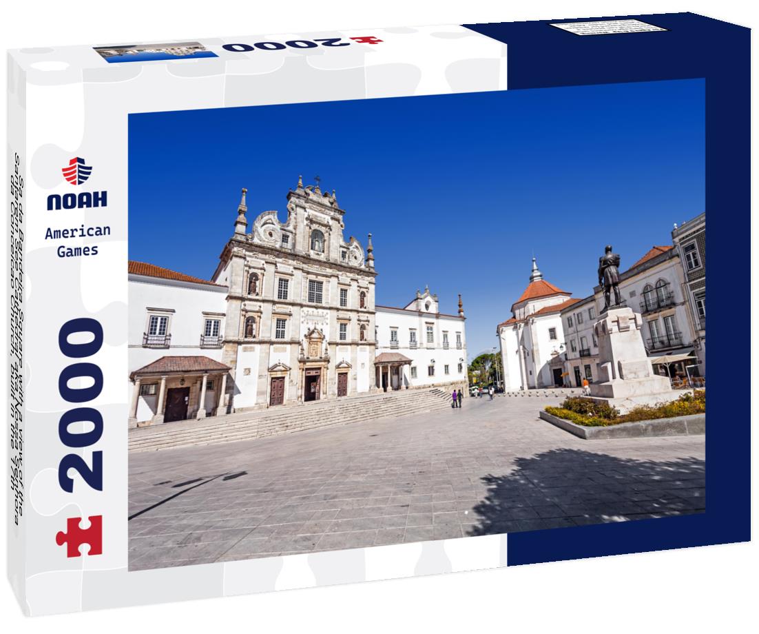 Noah Jigsaw Puzzle Sa da Bandeira Square with a view of the Santarem See Cathedral aka Nossa Senhora da Conceicao Church, built in the 17th century Mannerist style. Portugal 2000 pieces