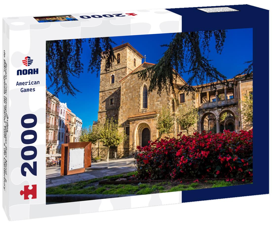Noah Jigsaw Puzzle Aviles - Spain. City Streets, Colegio San Nicolás de Bari, Iglesia de Santo Tomás de Canterbury, sidrerias. Beautiful city streets in Aviles - Spain 2000 pieces