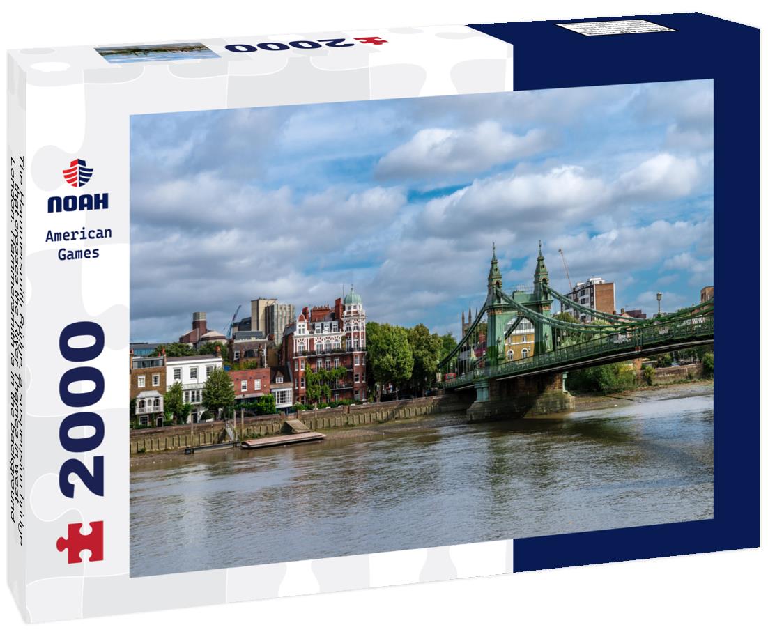 Noah Jigsaw Puzzle The Hammersmith Bridge, a suspension bridge that crosses the River Thames in west London. Hammersmith is in the background, photo taken from Barnes 2000 pieces