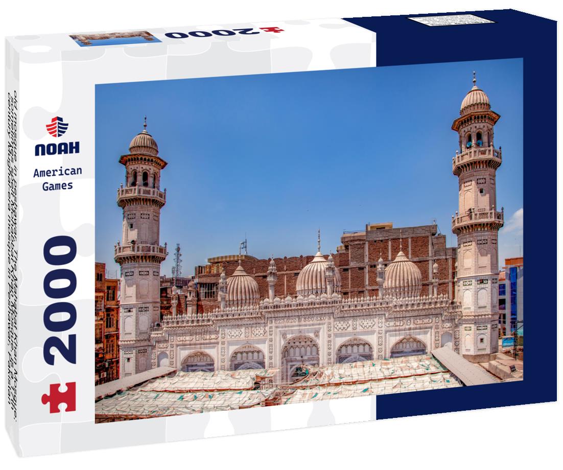 Noah Jigsaw Puzzle old mosque in peshawar, The Mahabat Khan Mosque; sometimes spelt Mohabbat Khan Mosque, is a 17th-century Mughal-era mosque in Peshawar, Pakistan 2000 pieces