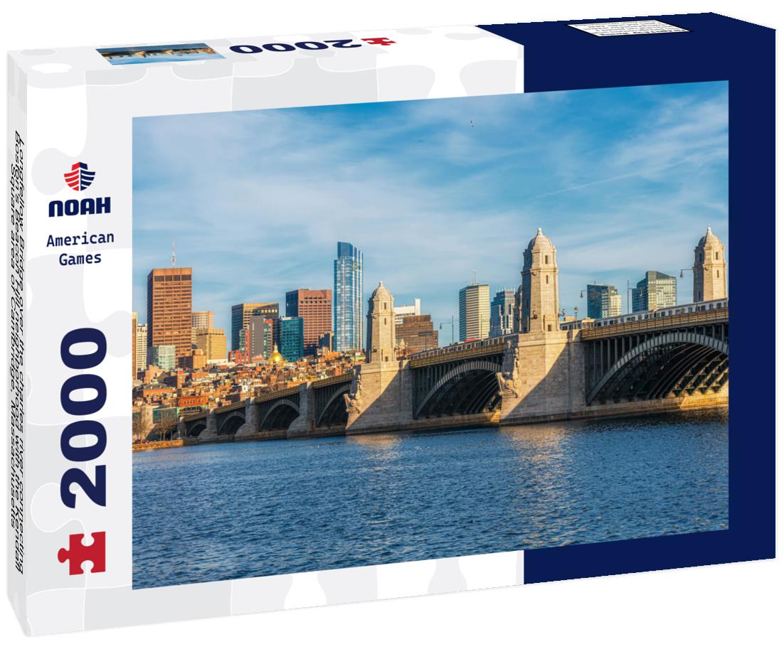 Noah Jigsaw Puzzle Longfellow Bridge over the charles river connecting Boston's Beacon Hill neighborhood with the Kendall Square area of Cambridge, Massachusetts 2000 pieces
