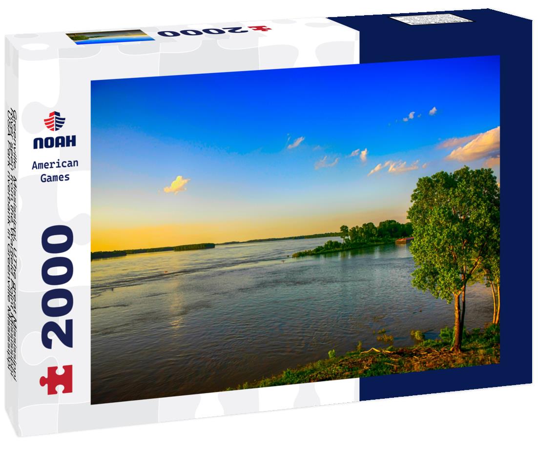 Noah Jigsaw Puzzle Greenville, Mississippi, UThe great Mississippi River seen from the Warfield Point Mississippi, USA Park riverbank in Greenville Mississippi 2000 pieces