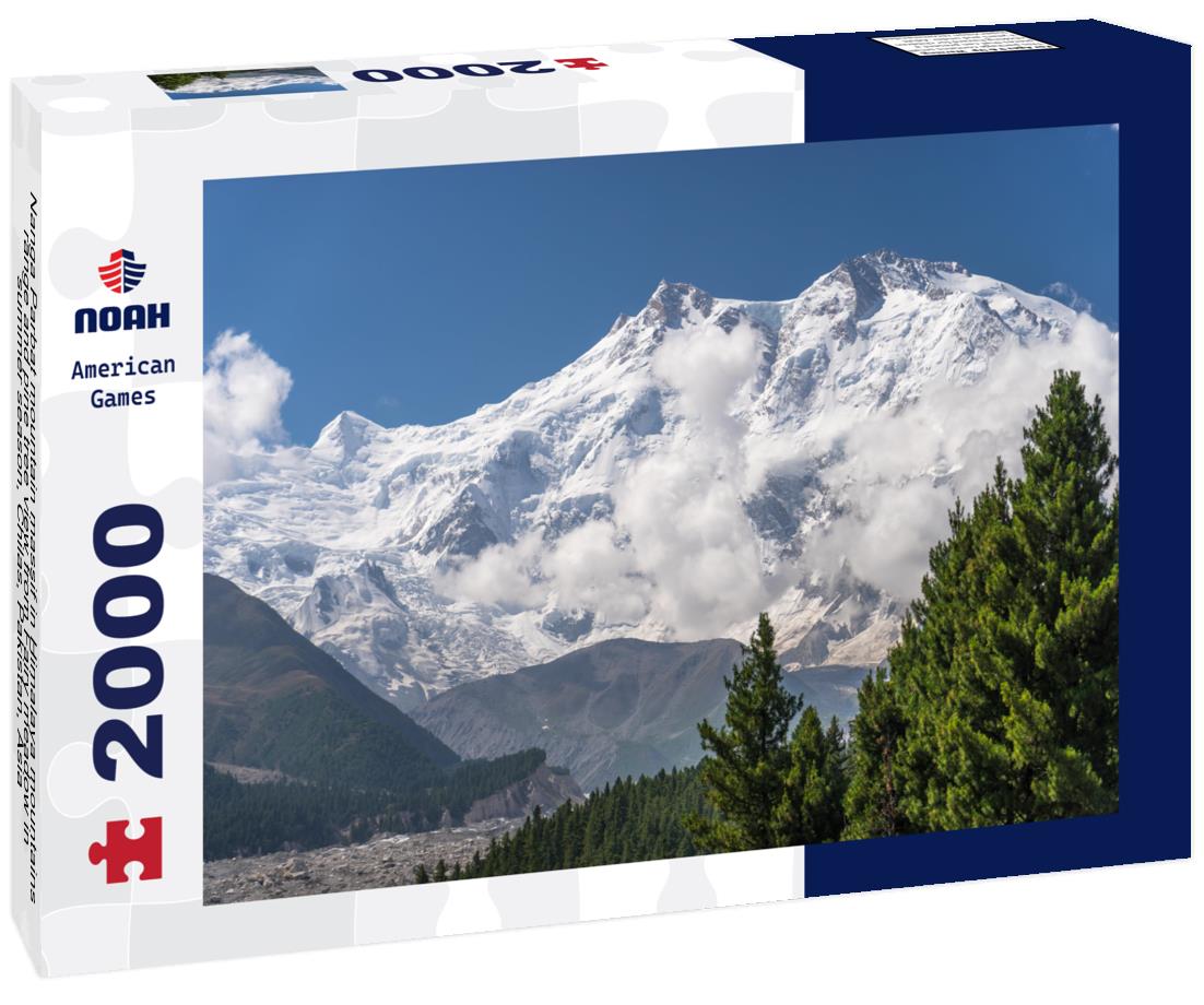 Noah Jigsaw Puzzle Nanga Parbat mountain massif in Himalaya mountains range and pine tree view from Fairy meadow in summer season, Chilas, Pakistan, Asia 2000 pieces