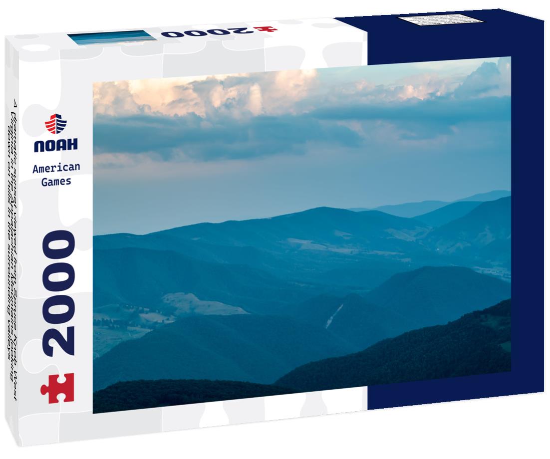 Noah Jigsaw Puzzle A dramatic sunset viewed from Spruce Knob West Virginia in the Appalachian Mountains looking down on hills in the surrounding valleys 2000 pieces