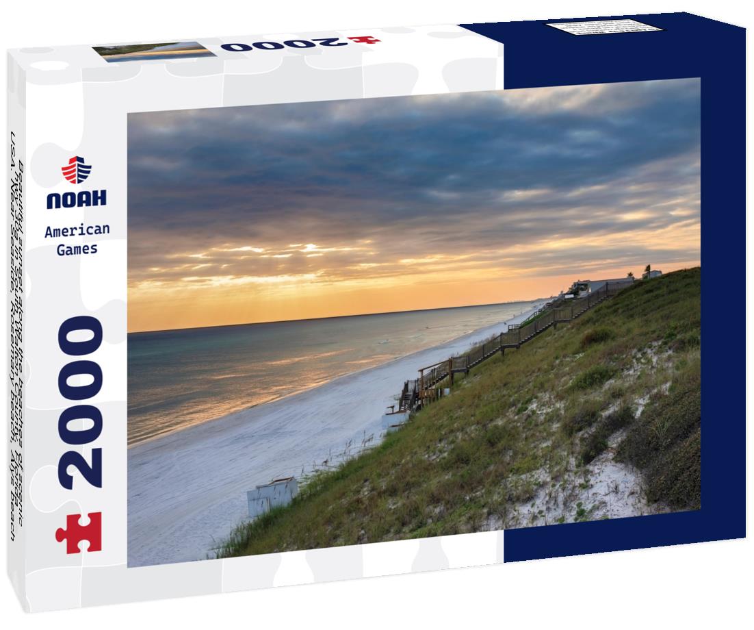 Noah Jigsaw Puzzle Beautiful sunset along the beaches of scenic hwy 30a in South Walton County, Florida, USA. Near Seaside, Rosemary beach, Alys beach 2000 pieces