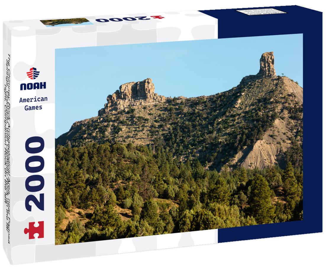 Noah Jigsaw Puzzle The Chimney Rock Archaeological Area, near Pagosa Springs, Colorado, with Chimney Rock on the far right, Companion Rock on the left 2000 pieces