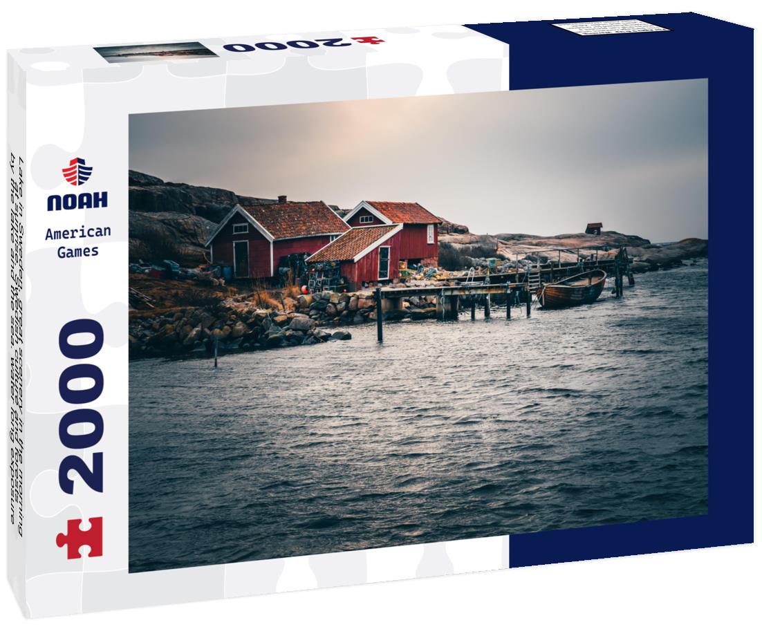 Noah Jigsaw Puzzle Lake in Sweden, great scenery in the morning at sunrise, Swedish culture and forests, by the lake and the sea. water long exposure 2000 pieces