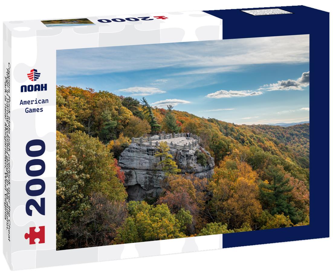 Noah Jigsaw Puzzle Coopers Rock state park overlook over the Cheat River in narrow wooded gorge in the autumn. Park is near Morgantown, West Virginia 2000 pieces