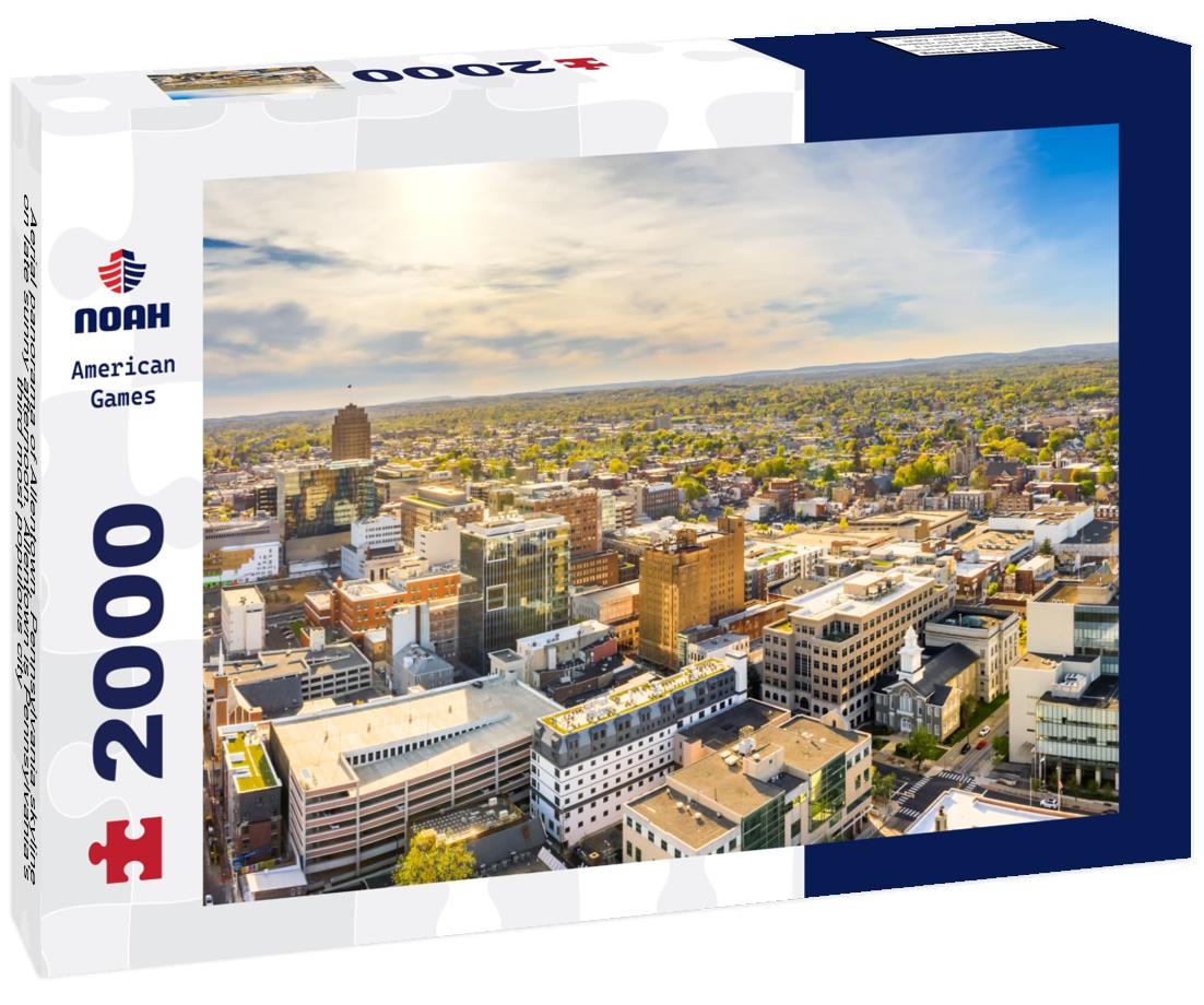 Noah Jigsaw Puzzle Aerial panorama of Allentown, Pennsylvania skyline on late sunny afternoon. Allentown is Pennsylvania's third most populous city 2000 pieces