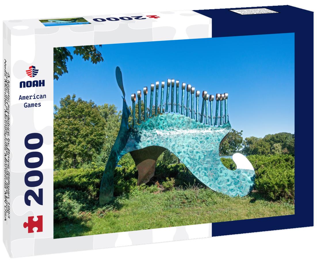 Noah Jigsaw Puzzle A kinetic sculpture by Bruce Stillman 1983, public art at Cedar Lake. Looks like Loch Ness Monster Minneapolis Minnesota MN USA 2000 pieces
