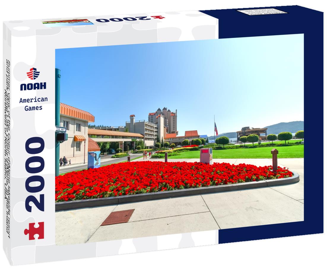 Noah Jigsaw Puzzle Summer view of the Coeur d'Alene lakeside resort and park along Lake Coeur d'Alene, in the Inland Northwest of North Idaho, USA 2000 pieces