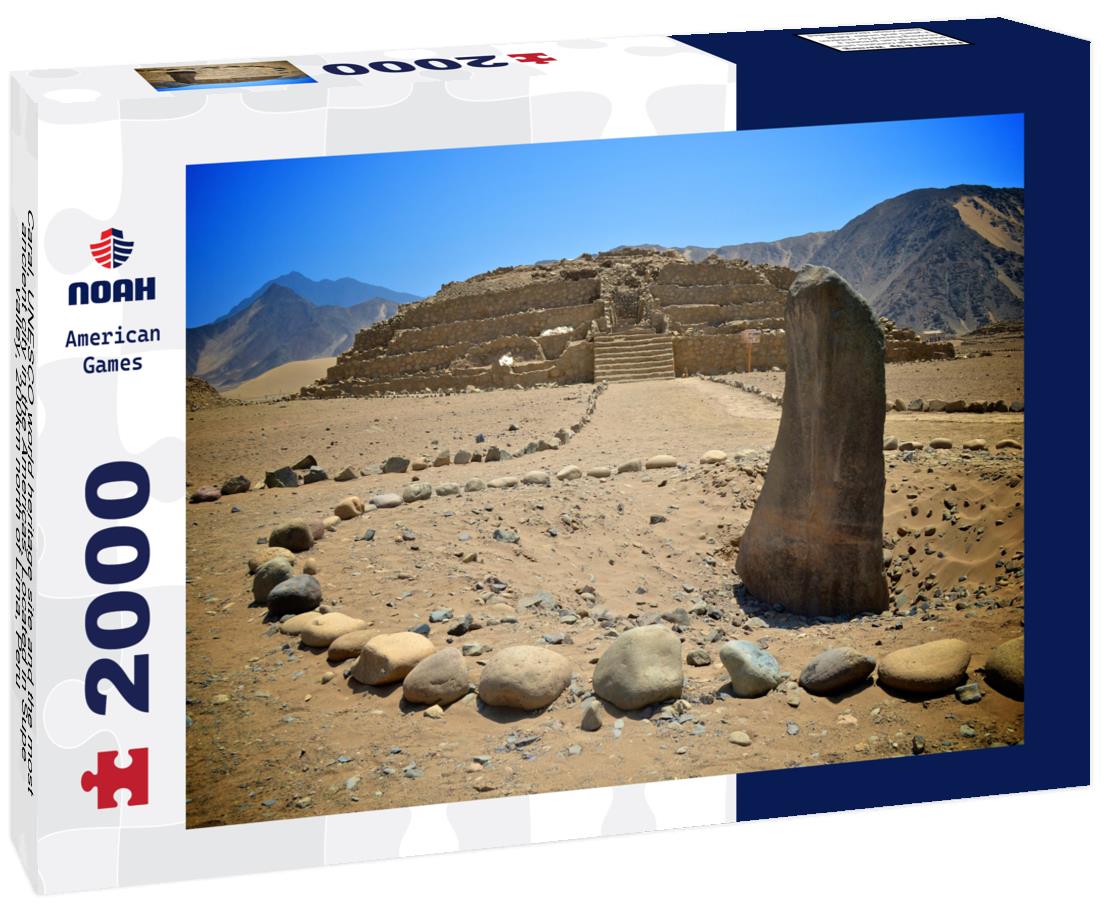 Noah Jigsaw Puzzle Caral, UNESCO world heritage site and the most ancient city in the Americas. Located in Supe valley, 200km north of Lima, Peru 2000 pieces