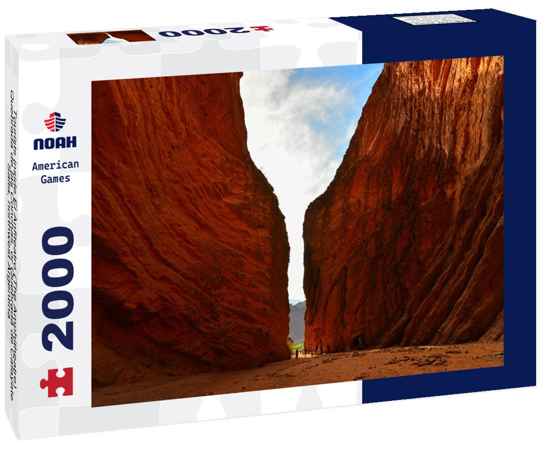 Noah Jigsaw Puzzle Tourists inside El Anfiteatro (The Amphitheatre), Quebrada de las Conchas, or Quebrada de Cafayate, Salta, northwest Argentina 2000 pieces