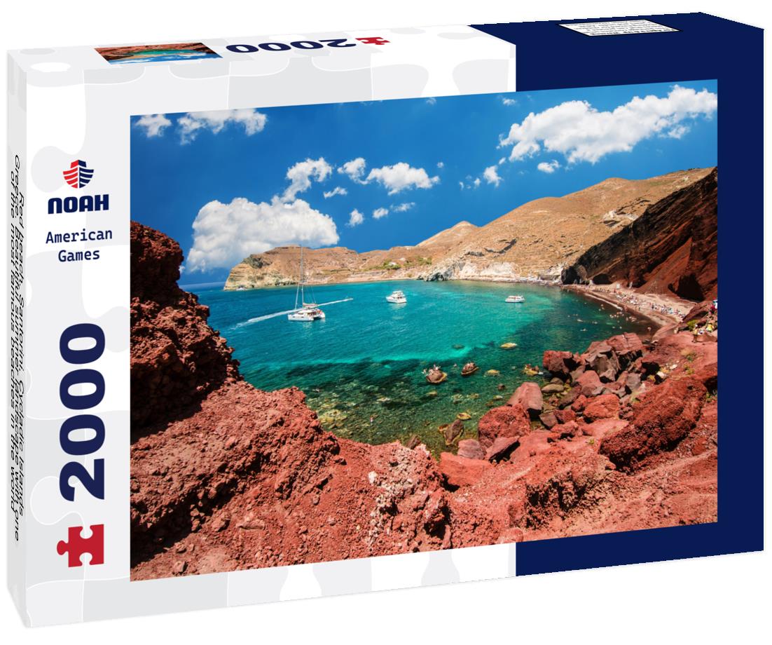 Noah Jigsaw Puzzle Red beach. Santorini, Cycladic Islands, Greece. Beautiful summer landscape with one of the most famous beaches in the world 2000 pieces