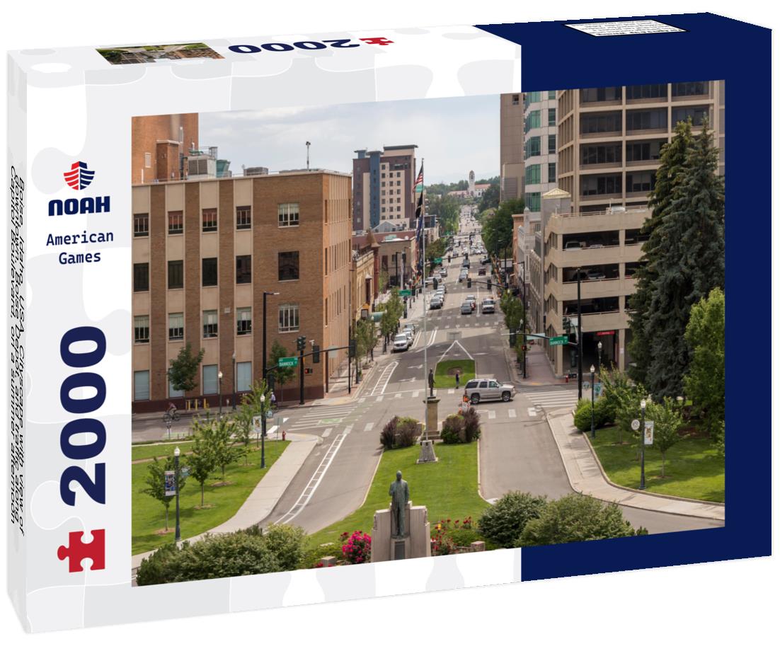 Noah Jigsaw Puzzle Boise, Idaho, USA. Cityscape with view of downtown, Boise Depot, and traffic along Capitol Boulevard, on a summer afternoon 2000 pieces