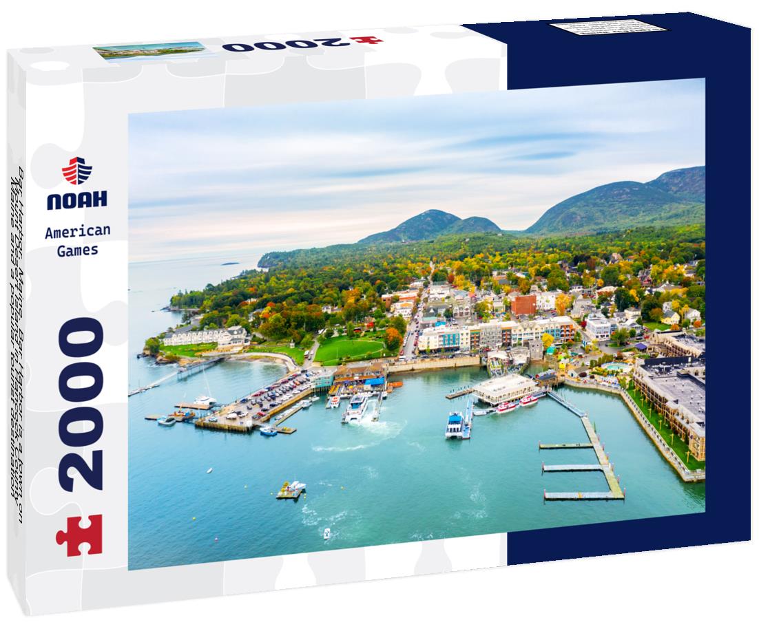 Noah Jigsaw Puzzle Bar Harbor, Maine. Bar Harbor is a town on Mount Desert Island in Hancock County, Maine and a popular tourist destination 2000 pieces