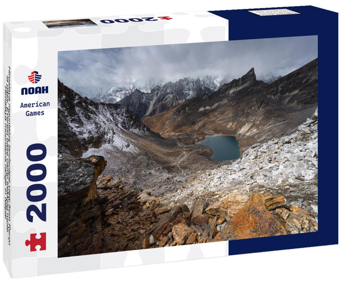 Noah Jigsaw Puzzle Himalaya mountains landscape view from Renjo la pass, Everest base camp trekking route, Himalaya mountains range in Nepal 2000 pieces