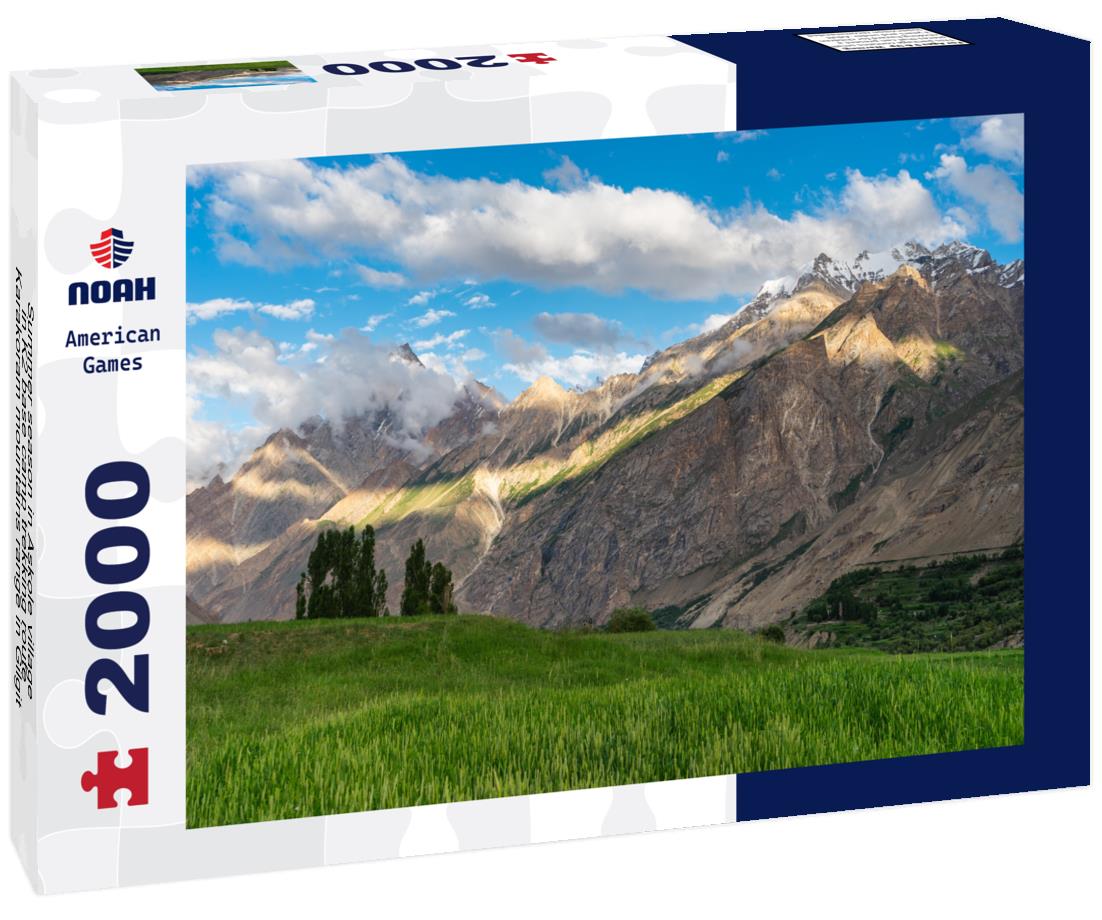 Noah Jigsaw Puzzle Summer season in Askole village in K2 base camp trekking route, Karakoram mountains range in Gilgit Baltistan, Pakistan 2000 pieces