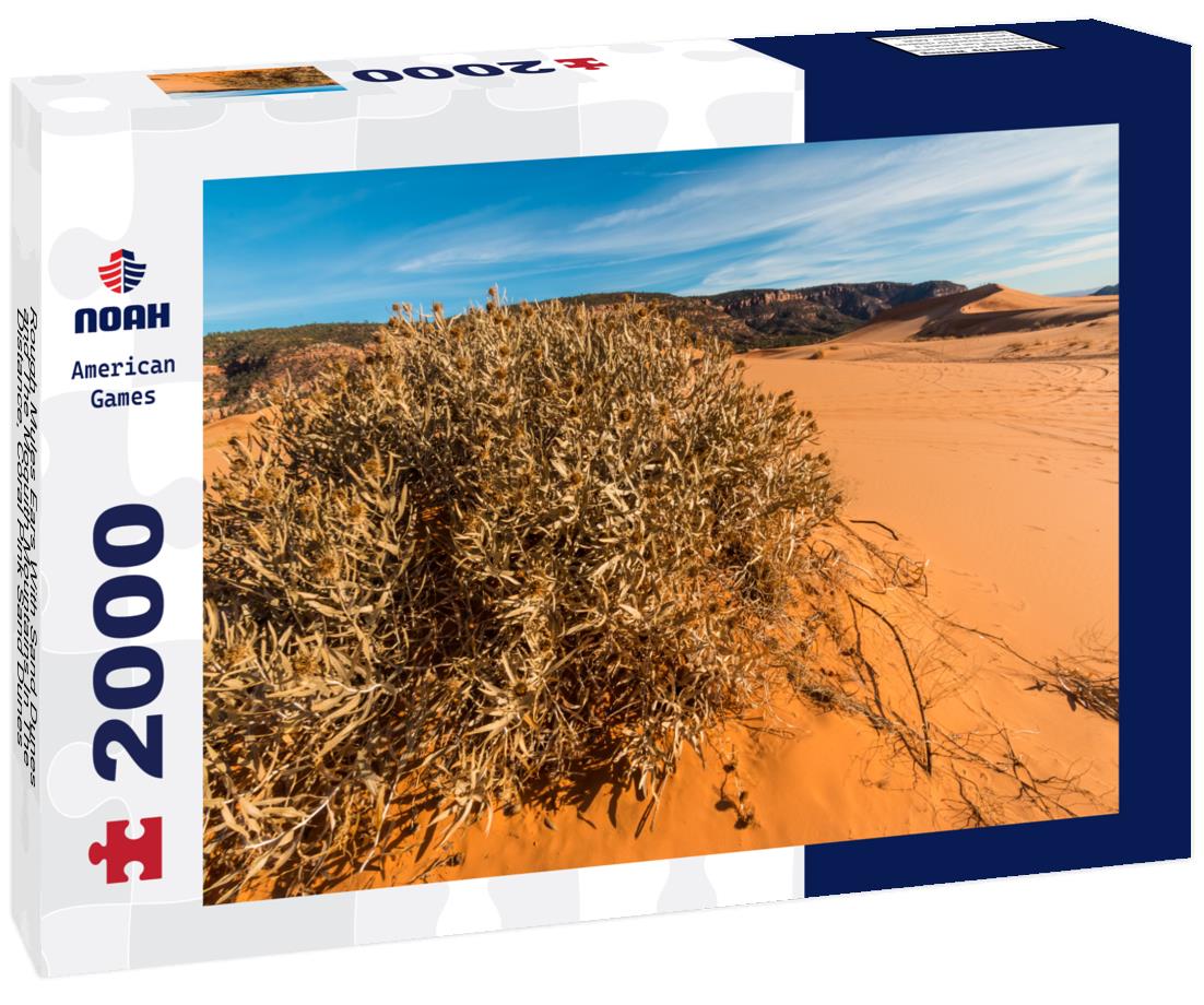 Noah Jigsaw Puzzle Rough Mules Ears With Sand Dunes and The Moquith Mountains In The Distance, Coral Pink Sand Dunes State Park, Utah, USA 2000 pieces