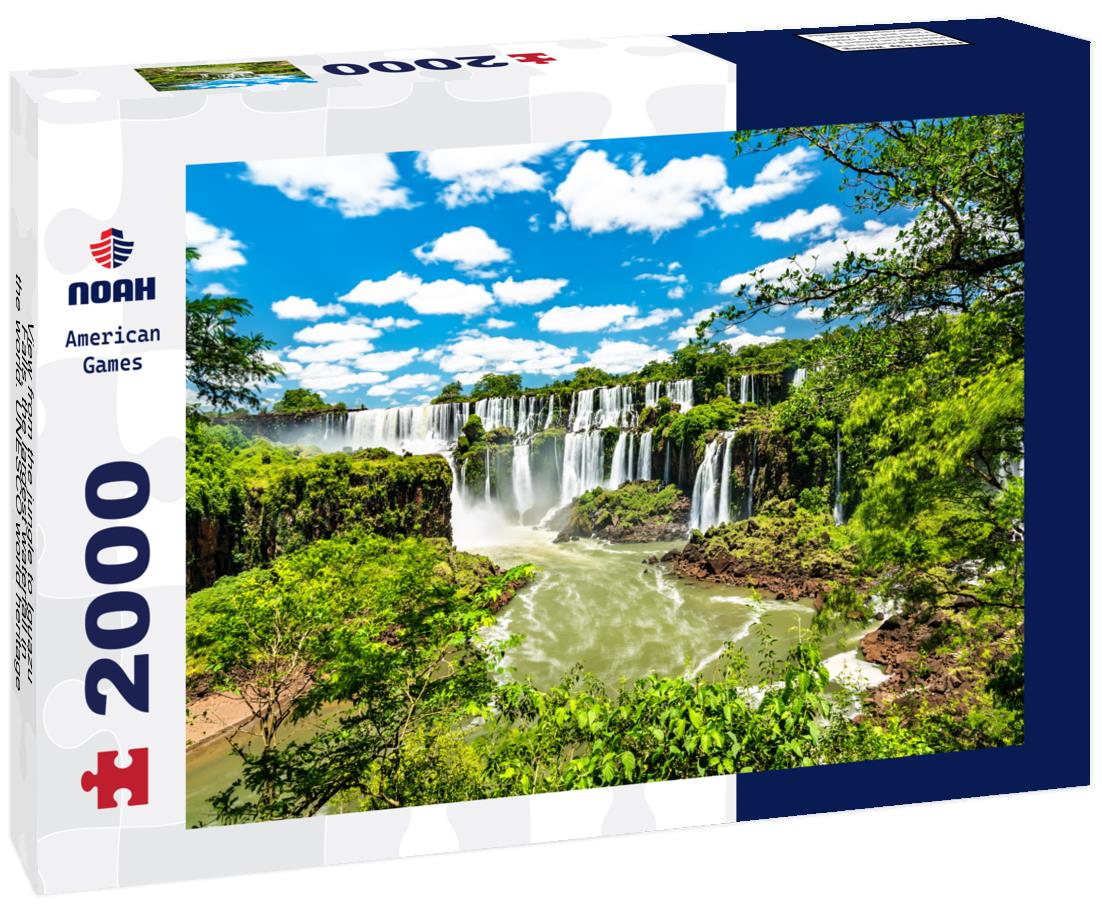 Noah Jigsaw Puzzle View from the jungle to Iguazu Falls, the largest waterfall in the world. UNESCO world heritage in Brazil and Argentina 2000 pieces