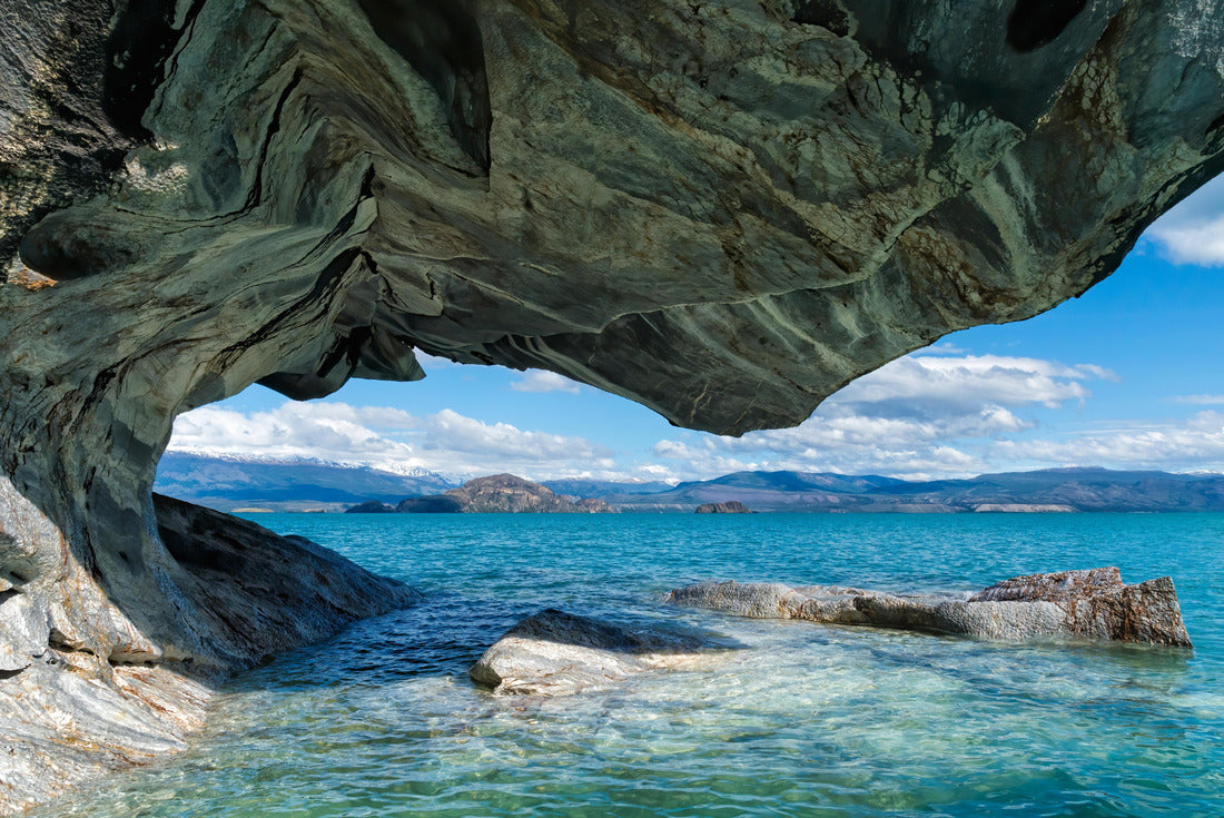 Noah Jigsaw Puzzle Marble Caves Sanctuary, Marble Cathedral on General Carrera Lake, Puerto Rio Tranquilo, Aysen Region, Patagonia, Chile 2000 pieces