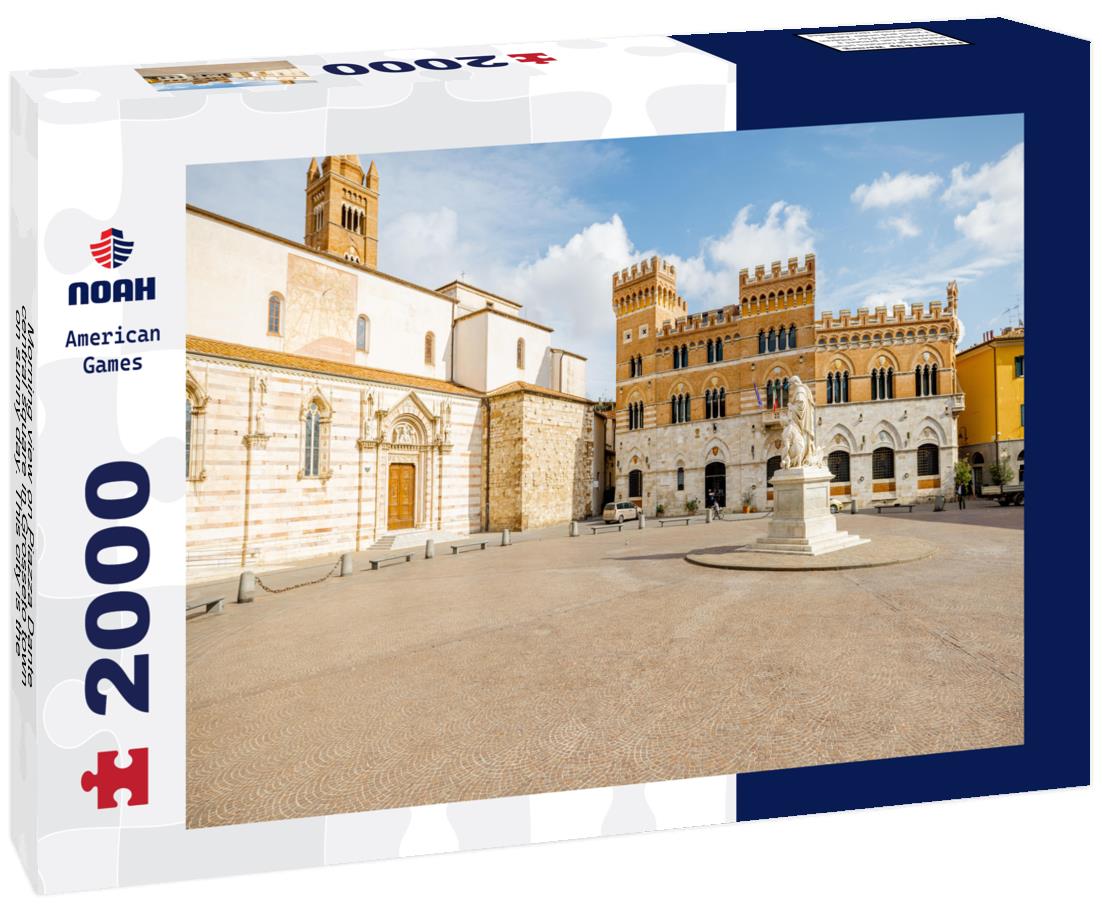 Morning view on Piazza Dante, central square in Grosseto town on sunny day. This city is the center of Maremma region 2000pc Puzzle