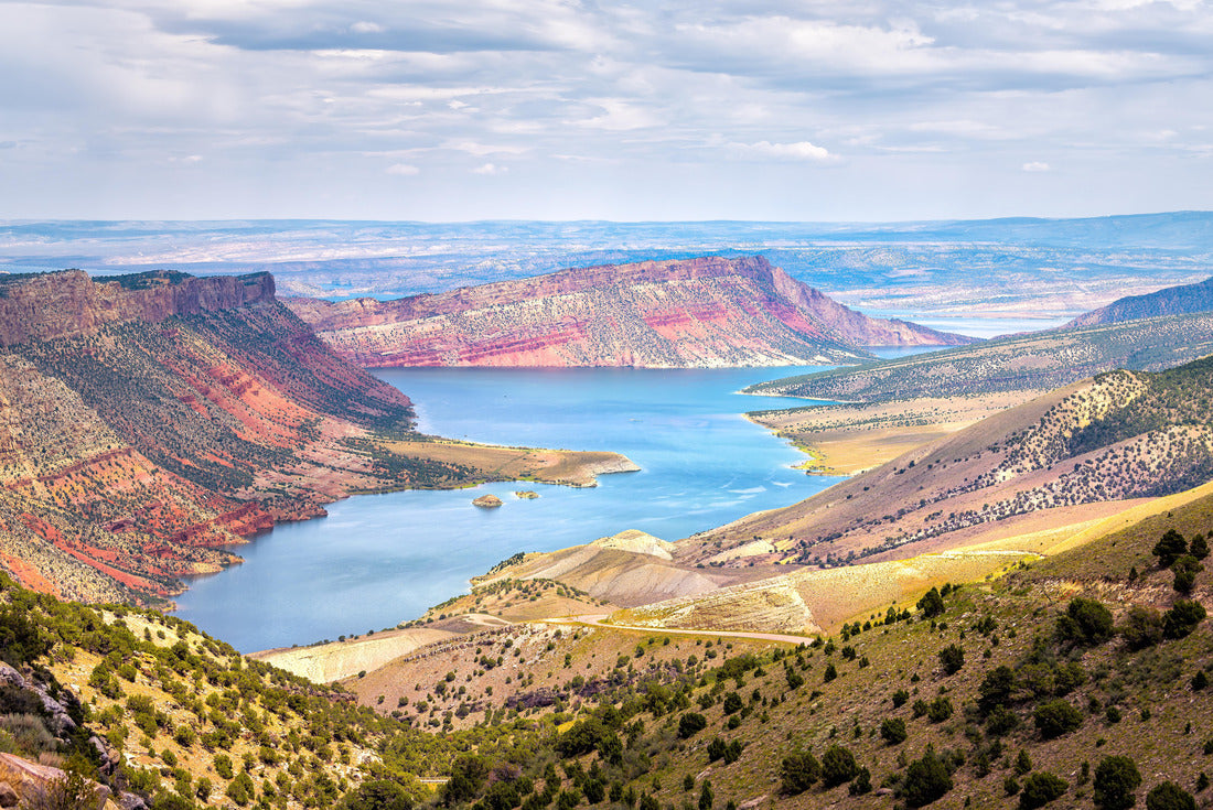 Sheep Creek Overlook in Manila, Utah near Flaming Gorge National Park with clouds valley and river 2000pc Puzzle