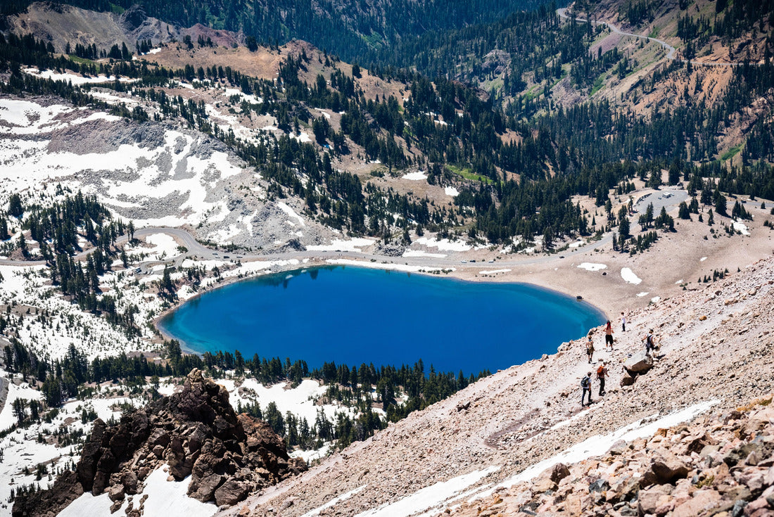 Aerial view of Lake Helen as seen from the trail to Lassen Peak; Lassen Volcanic National Park, Northern California 2000pc Puzzle