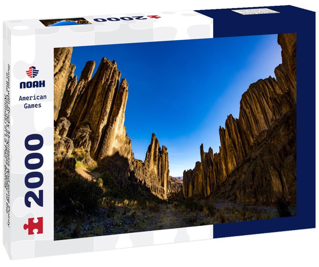 Noah Jigsaw Puzzle Sunset with Rocky Mountains and some Pointy in the "Valle de Las Animas" (Valley of the Animas) in La Paz / Bolivia 2000 pieces
