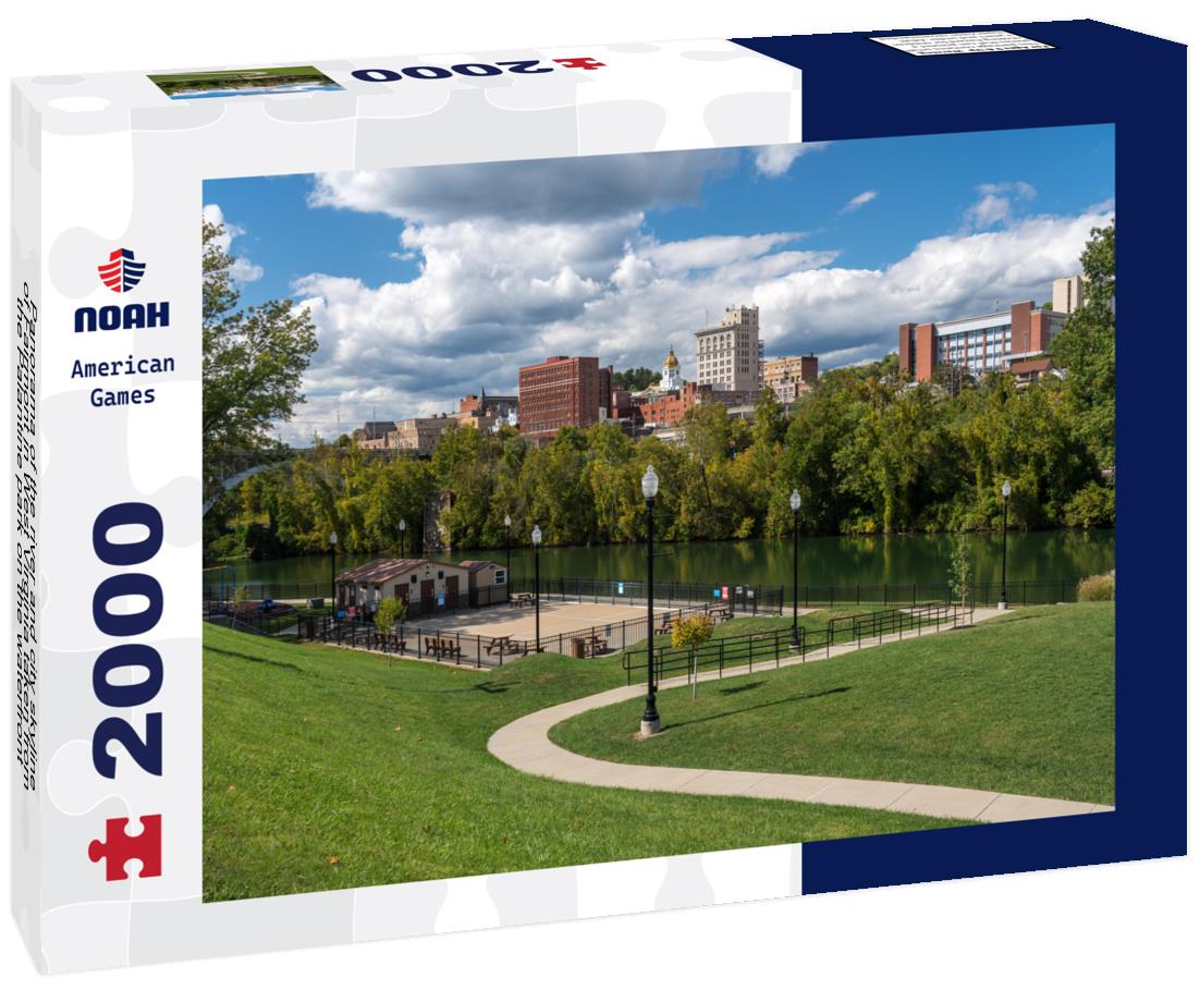 Noah Jigsaw Puzzle Panorama of the river and city skyline of Fairmont in West Virginia taken from the Palantine park on the waterfront 2000 pieces