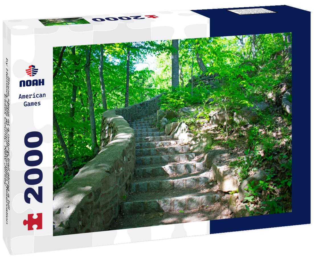 Noah Jigsaw Puzzle Stone steps at a nature trail along a hill by Hemlock Falls at South Mountain Reservation, Essex County, New Jersey 2000 pieces