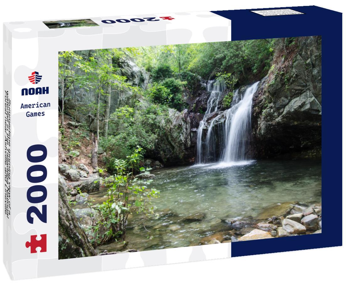Noah Jigsaw Puzzle Summertime morning view of a waterfall in the Talladega National Forest near Ashville and Lineville, Alabama, USA 2000 pieces