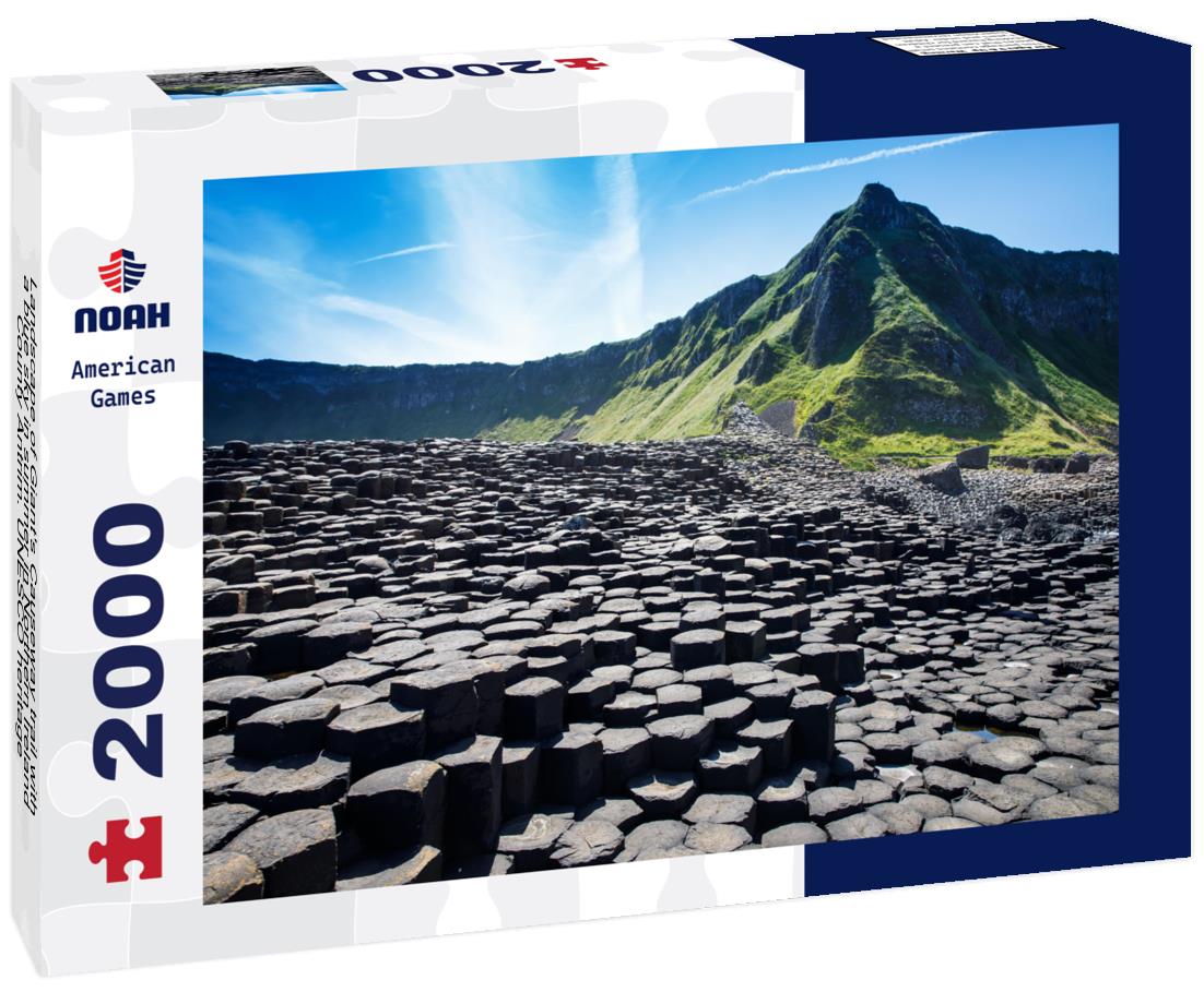 Noah Jigsaw Puzzle Landscape of Giant's Causeway trail with a blue sky in summer in Northern Ireland, County Antrim. UNESCO heritage 2000 pieces