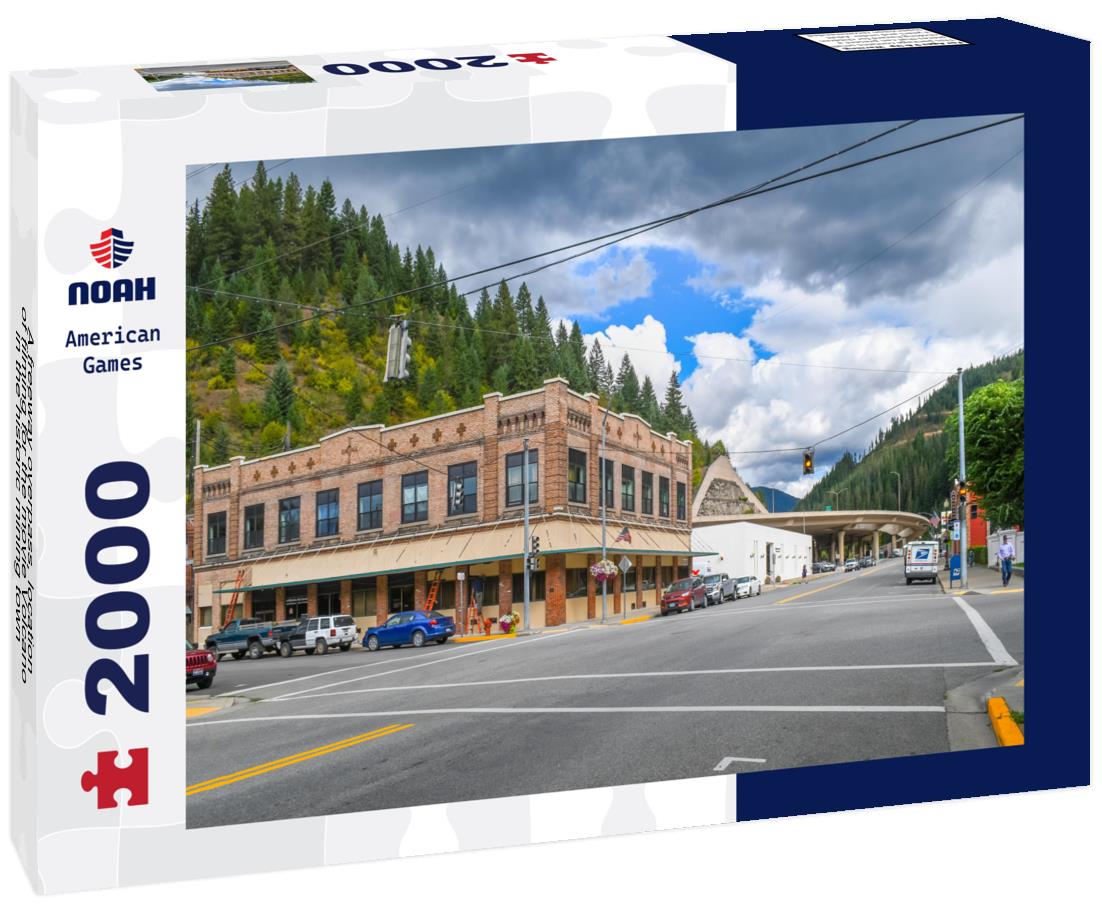 Noah Jigsaw Puzzle A freeway overpass, location of filming for the movie Volcano, in the historic mining town of Wallace, Idaho, USA 2000 pieces