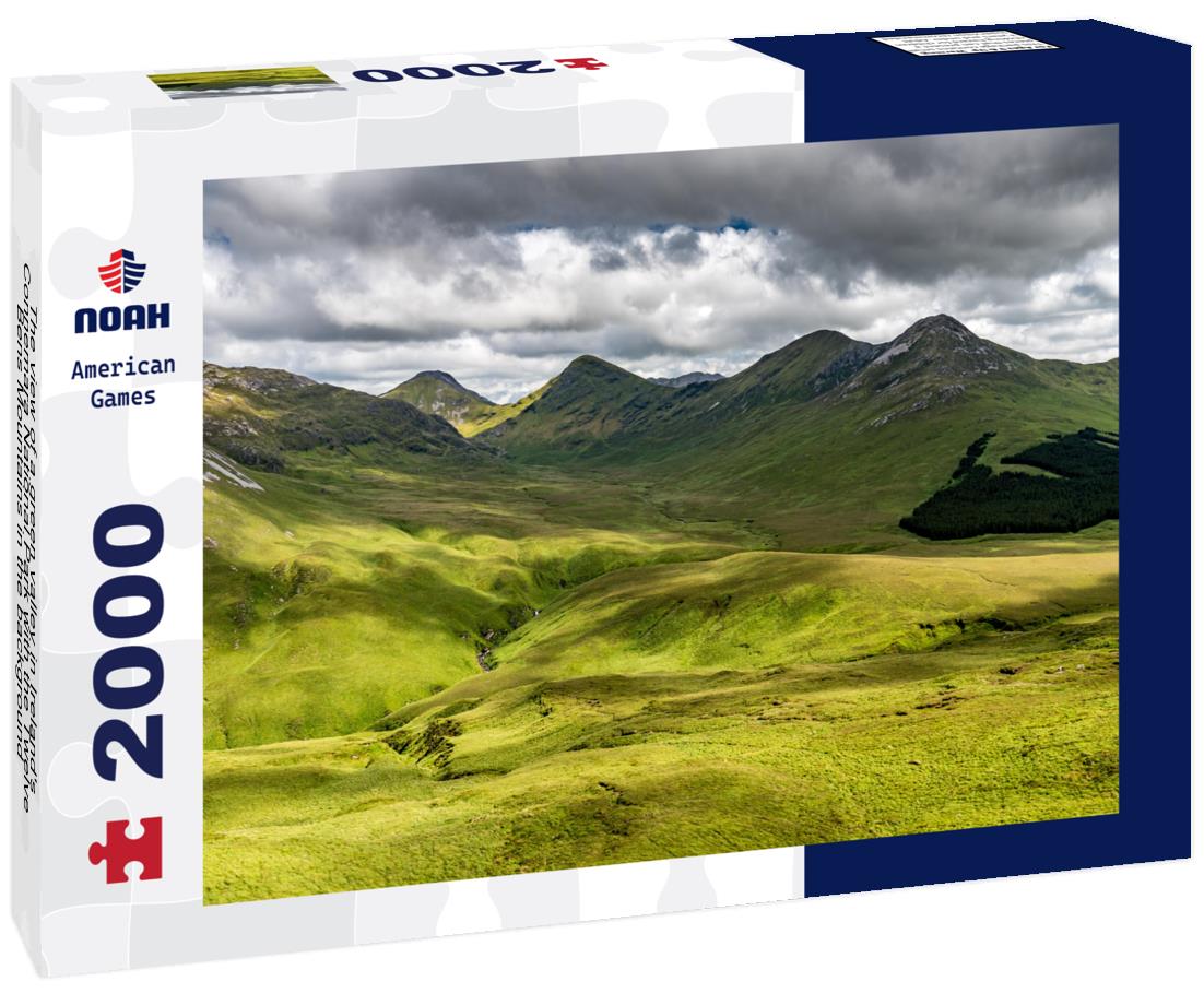 Noah Jigsaw Puzzle The view of a green valley in Ireland's Connemara National Park with the Twelve Bens Mountains in the background 2000 pieces