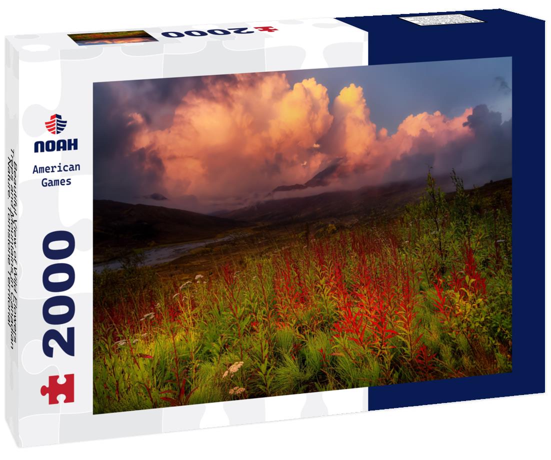 Noah Jigsaw Puzzle Beautiful View of Wild Flowers, Trees and Mountains in Canadian Nature. Tomstone Territorial Park, Yukon, Canada 2000 pieces