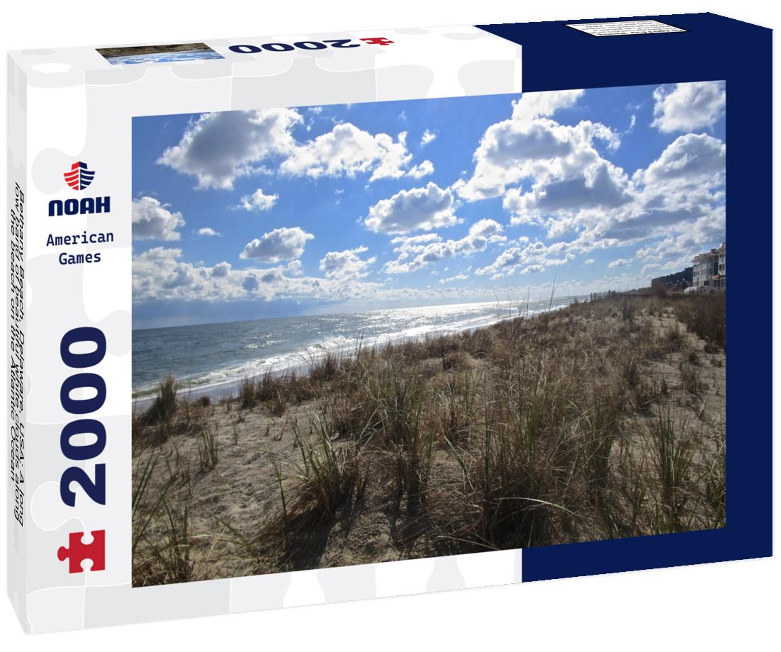 Noah Jigsaw Puzzle Bethany Beach, Delaware, USA: A long, low band of beautiful white clouds along the beach on the Atlantic Ocean 2000 pieces
