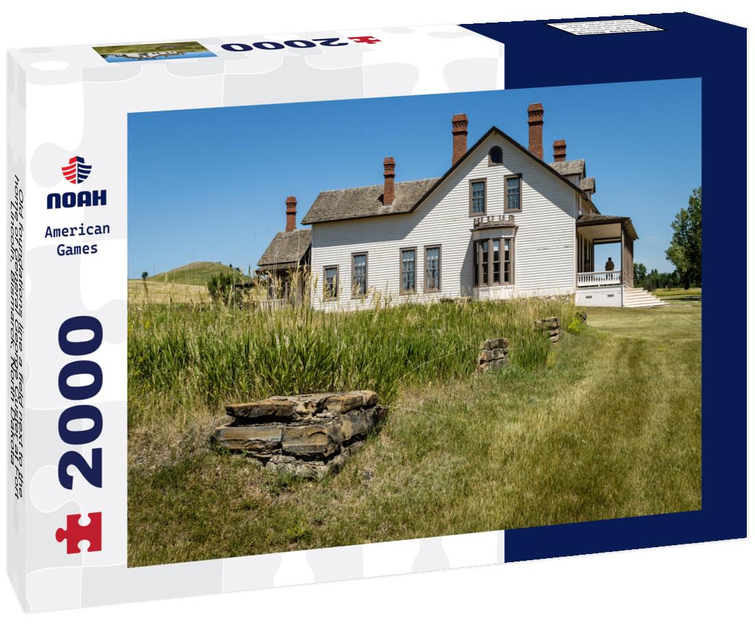 Noah Jigsaw Puzzle Old foundations line a field next to the home of General George Custer at Fort Lincoln, Bismarck, North Dakota 2000 pieces