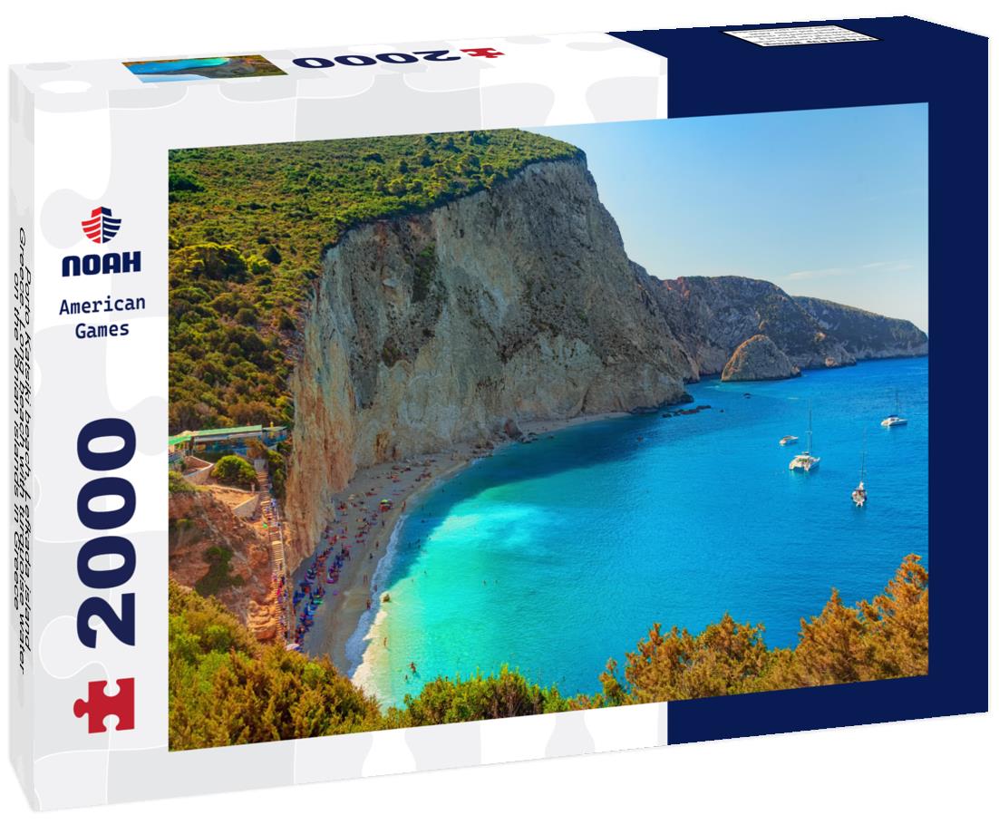 Noah Jigsaw Puzzle Porto Katsiki beach, Lefkada island, Greece. Long beach with turquoise water on the Ionian islands in Greece 2000 pieces