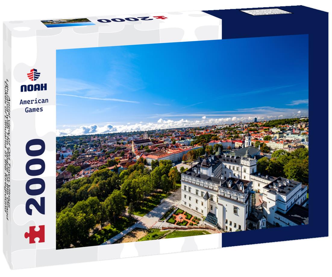 Noah Jigsaw Puzzle Aerial view of Old Town Vilnius, Lithuania with The Palace of the Grand Dukes of Lithuania in the foreground 2000 pieces