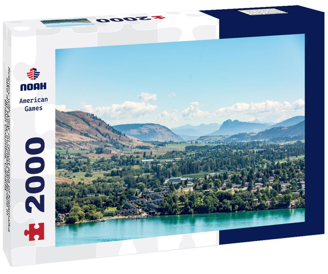 Noah Jigsaw Puzzle Scenery with view on resort area of Kalamalka lake and Rocky mountain landscape in British Columbia, Canada 2000 pieces