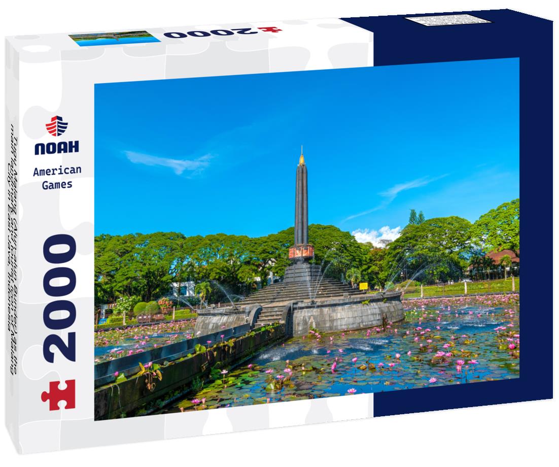Noah Jigsaw Puzzle Tugu Malang (Alun-alun Bunder) as the main landmark and tourist icon of Malang City in East Java, Indonesia 2000 pieces